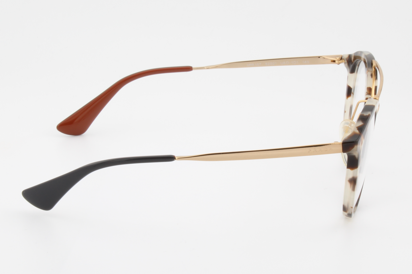 Prada VPR15T  Female Round Glasses Frame White Havana, Brown 52mm