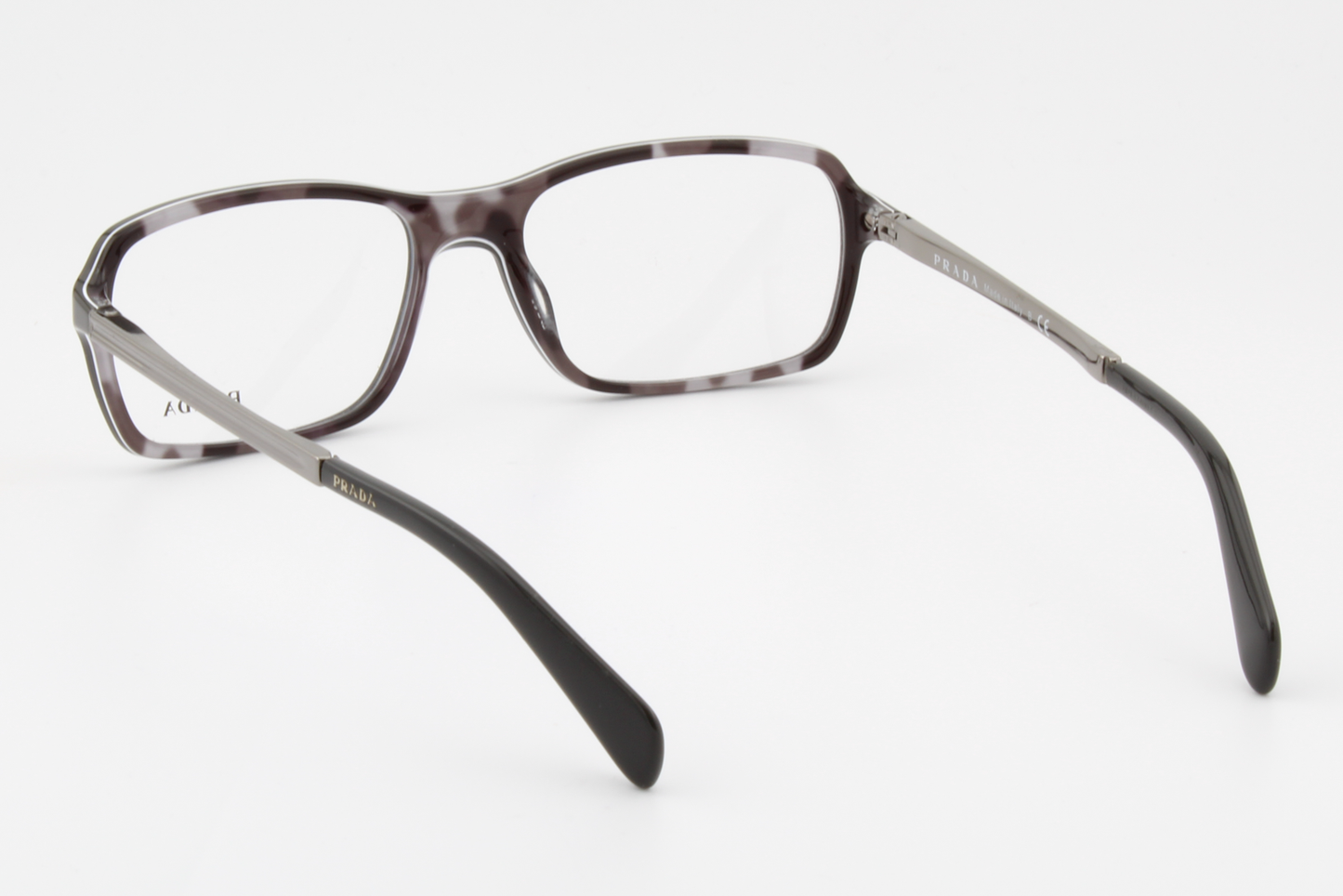 Prada VPR15N  Male Rectangular Glasses Frame Black Polished 56mm