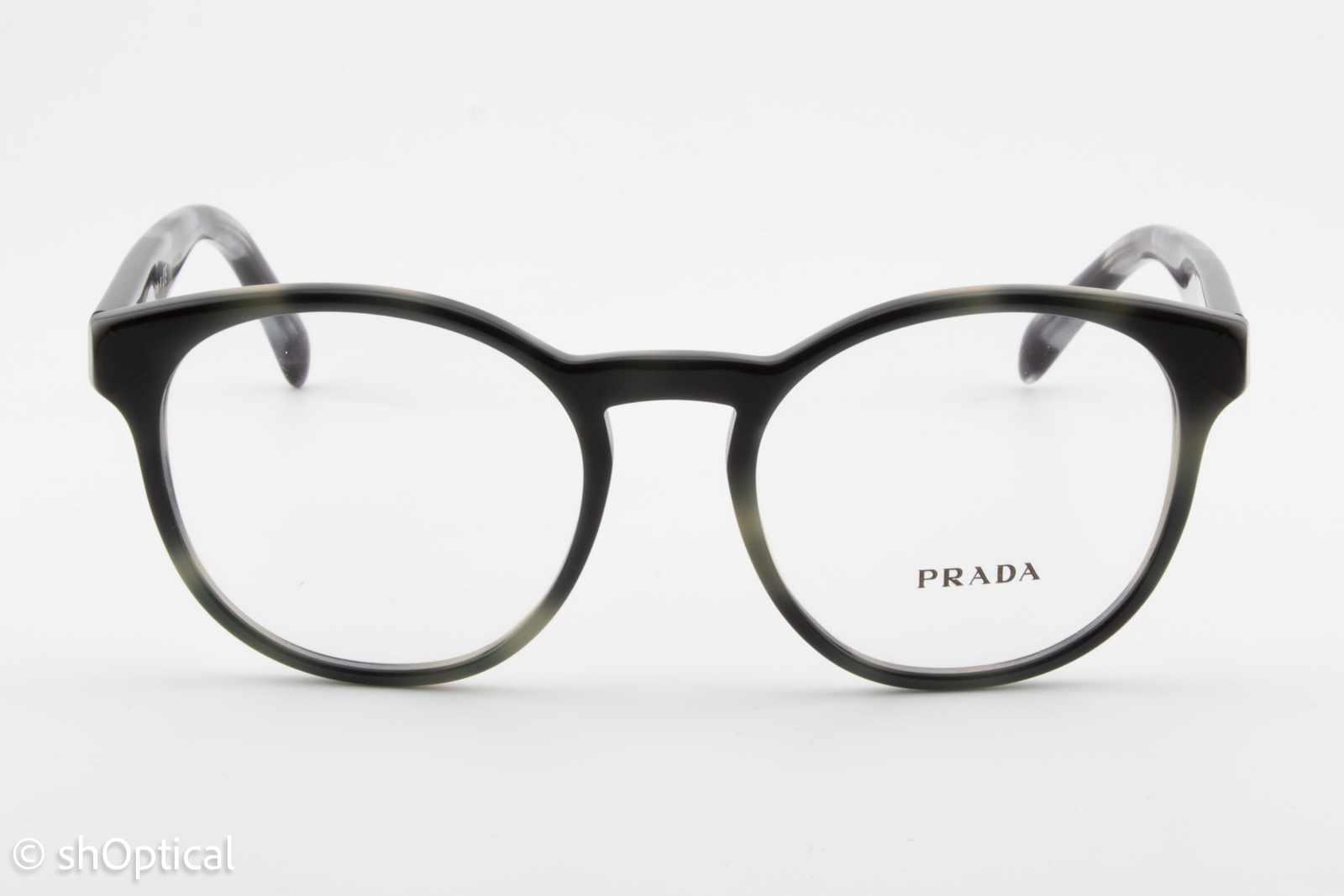 Prada VPR16T  Unisex Round Glasses Frame Tortoise Grey 50mm