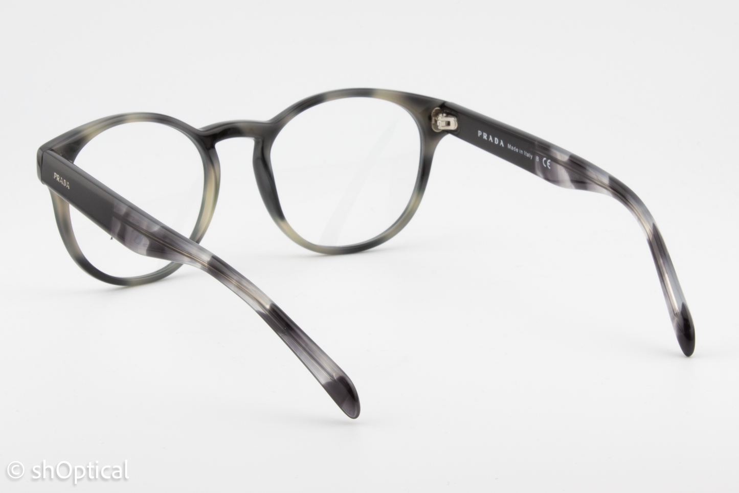 Prada VPR16T  Unisex Round Glasses Frame Tortoise Grey 50mm
