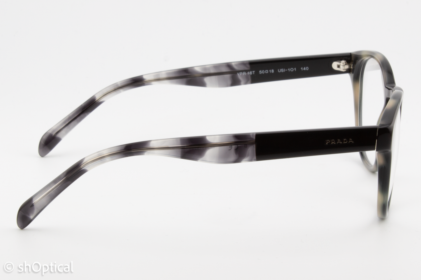 Prada VPR16T  Unisex Round Glasses Frame Tortoise Grey 50mm