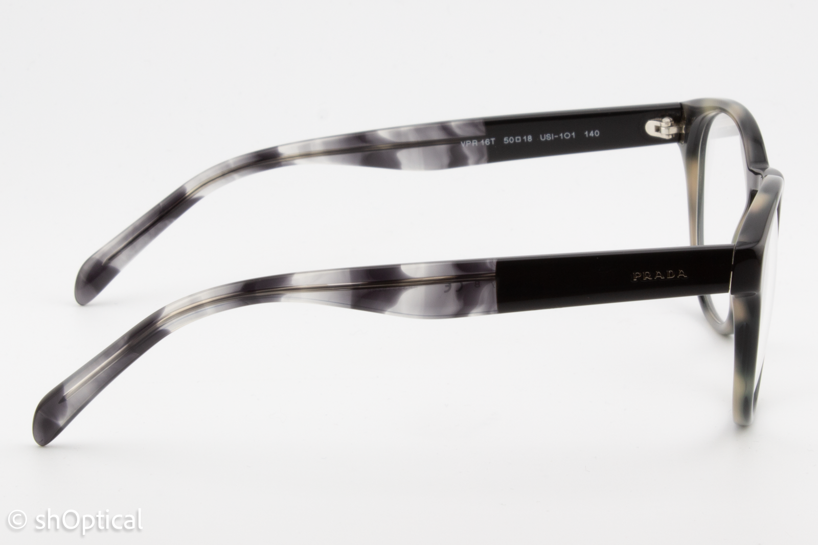 Prada VPR16T  Unisex Round Glasses Frame Tortoise Grey 50mm