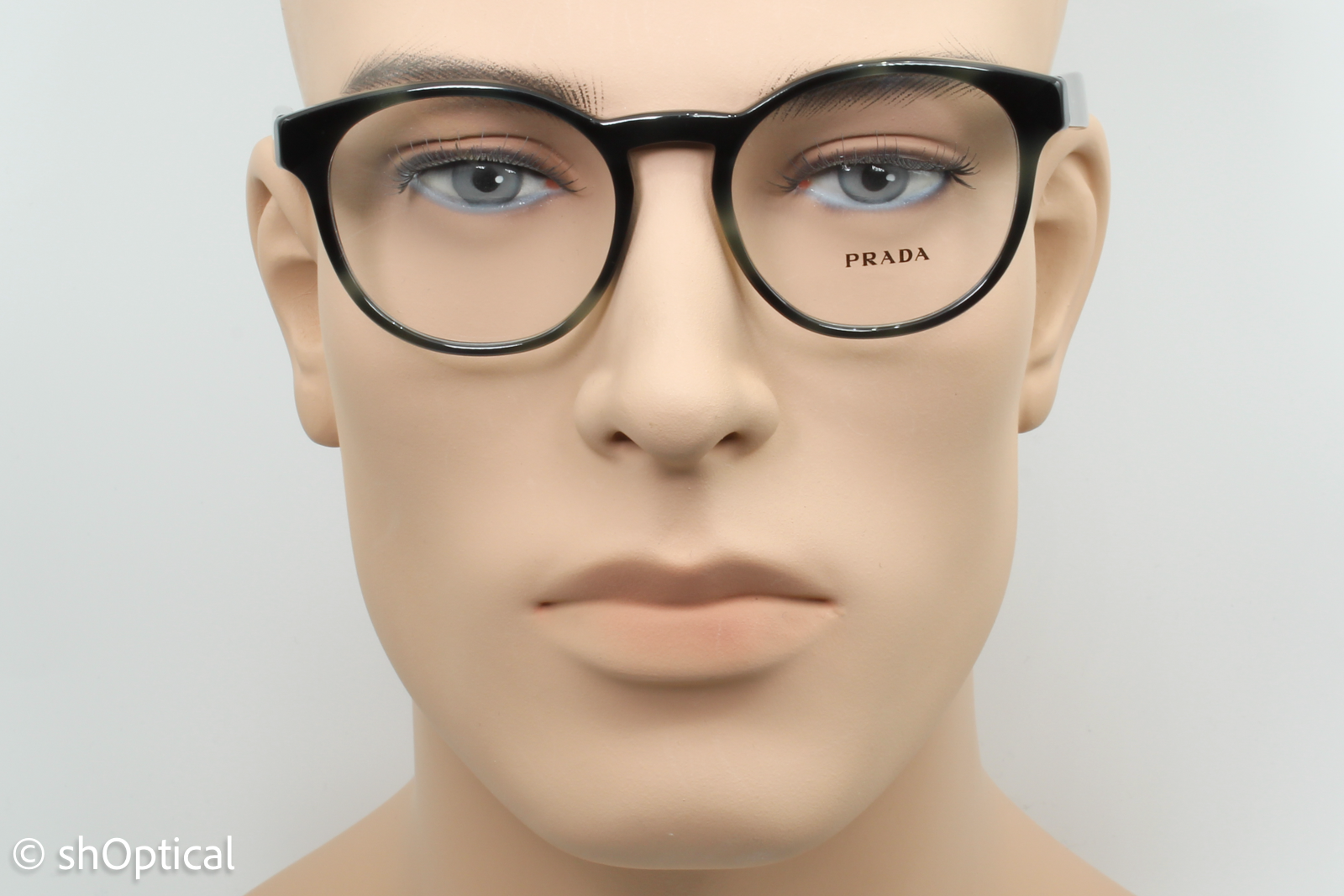 Prada VPR16T  Unisex Round Glasses Frame Tortoise Grey 50mm