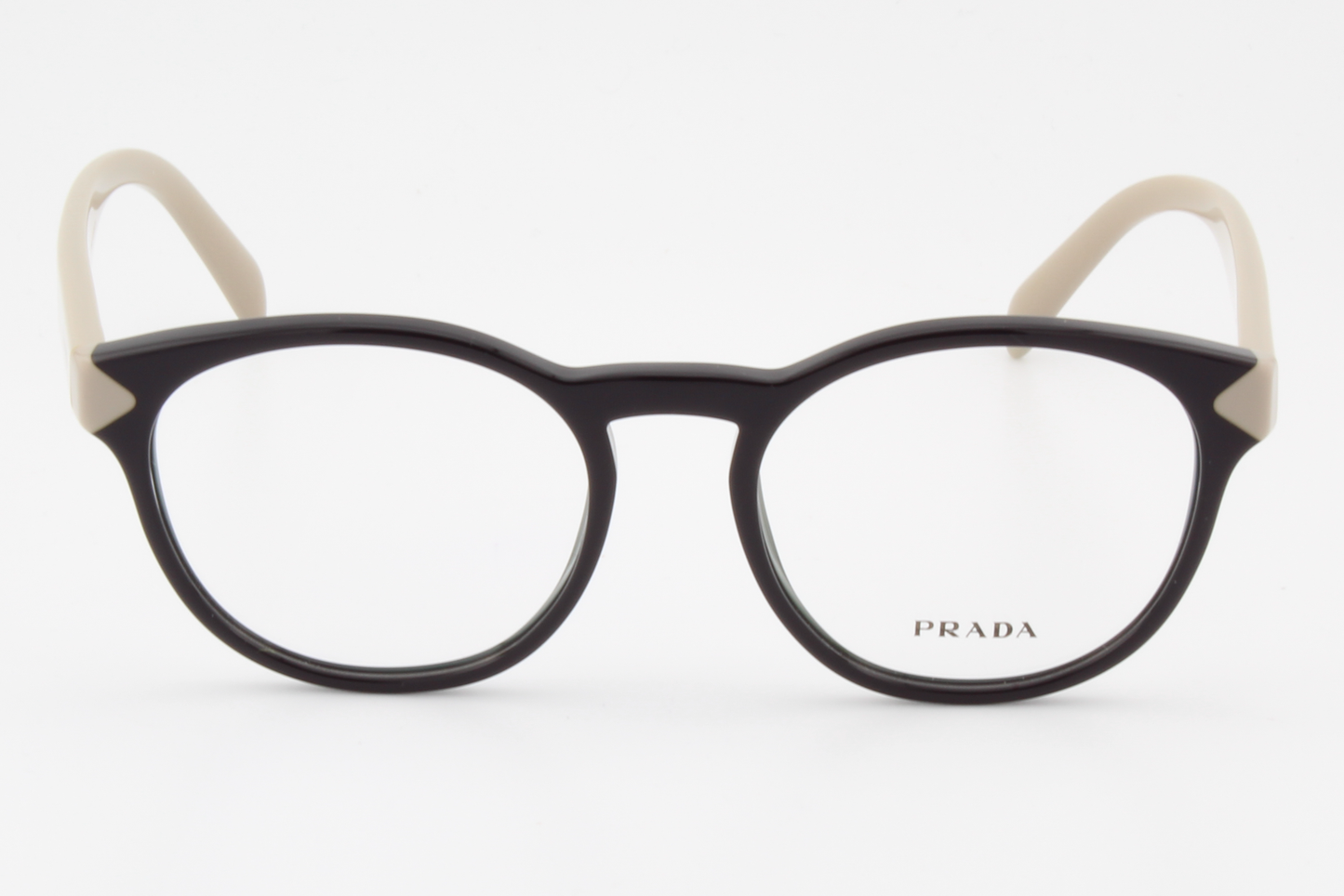 Prada VPR16T  Unisex Round Glasses Frame Purple, Biege 50mm