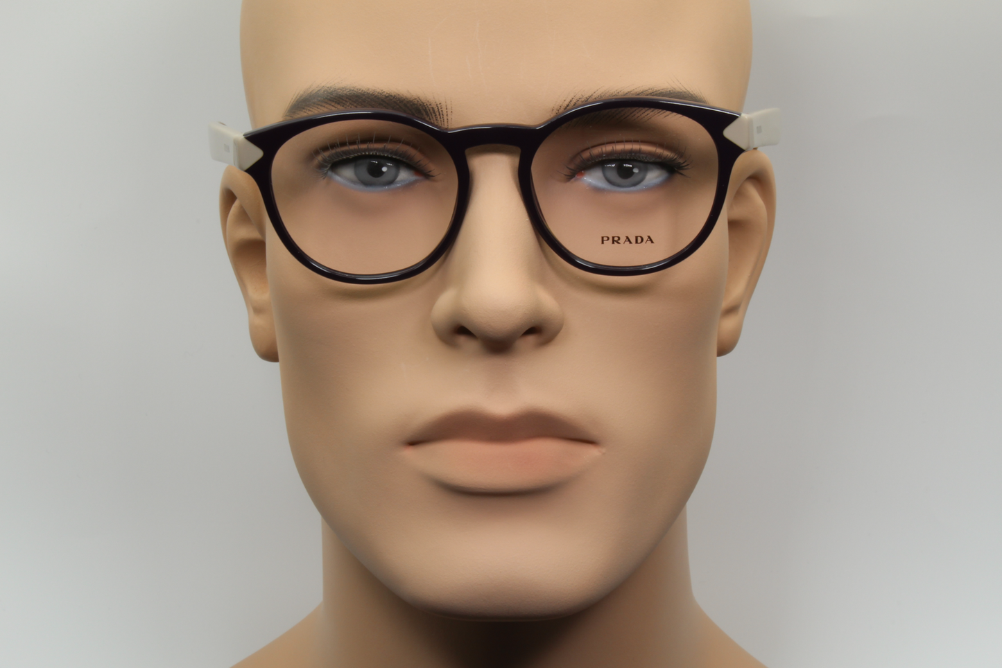 Prada VPR16T  Unisex Round Glasses Frame Purple, Biege 50mm