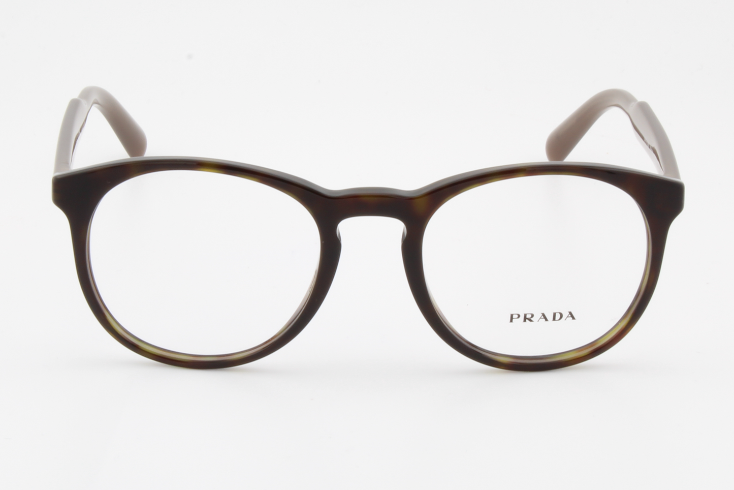 Prada VPR19S  Female Round Glasses Frame Gloss Havana Brown 50mm