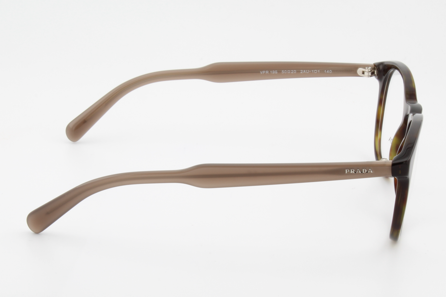 Prada VPR19S  Female Round Glasses Frame Gloss Havana Brown 50mm