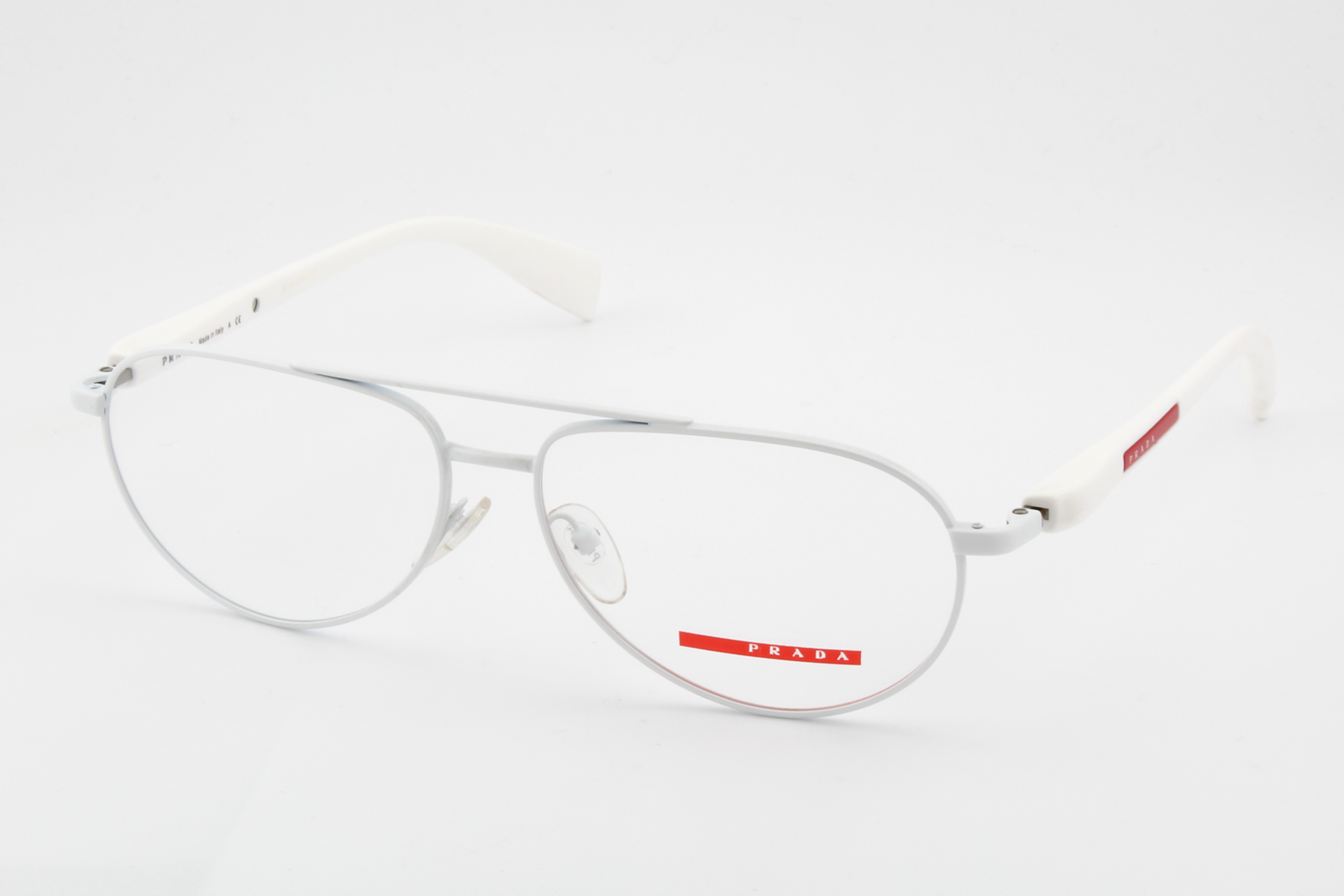 Prada VPS53B  Unisex Aviator Glasses Frame White 58mm