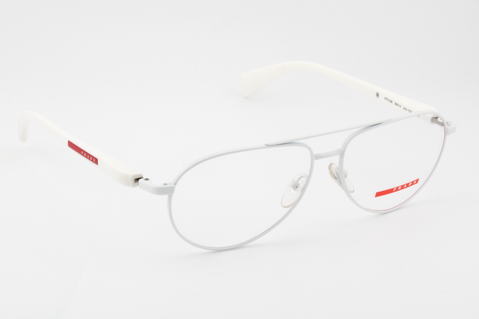Prada VPS53B  Unisex Aviator Glasses Frame White 58mm