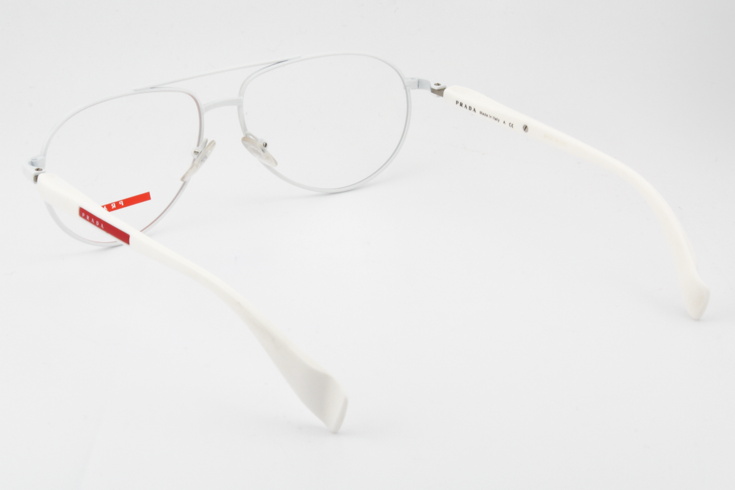 Prada VPS53B  Unisex Aviator Glasses Frame White 58mm