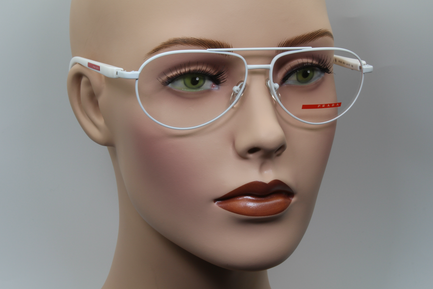 Prada VPS53B  Unisex Aviator Glasses Frame White 58mm