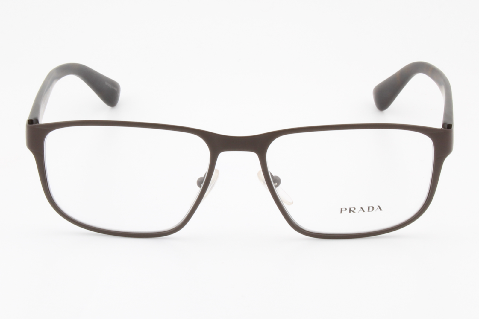 Prada VPR56S  Male Square Glasses Frame Brown, Dark Havana 55mm