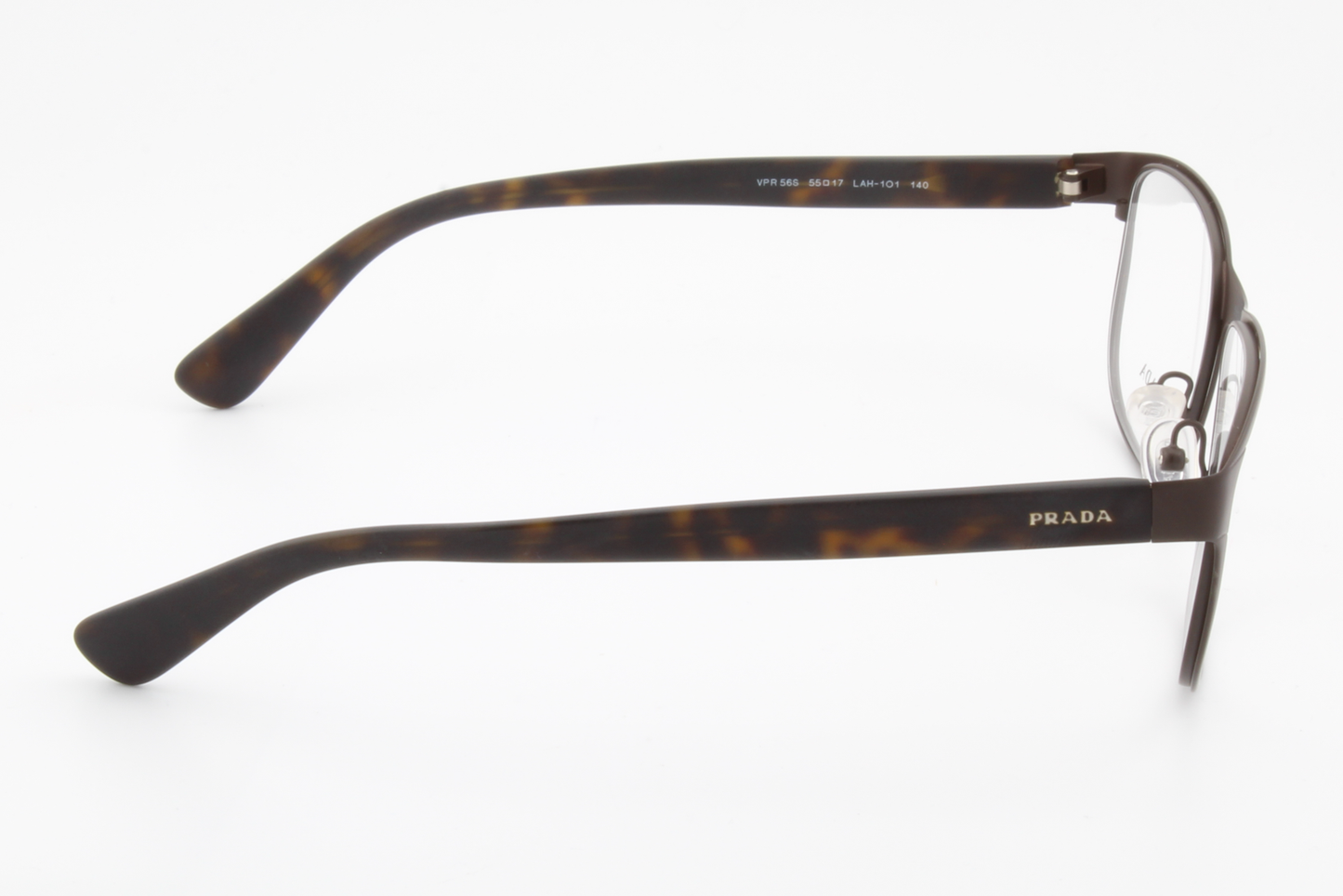Prada VPR56S  Male Square Glasses Frame Brown, Dark Havana 55mm
