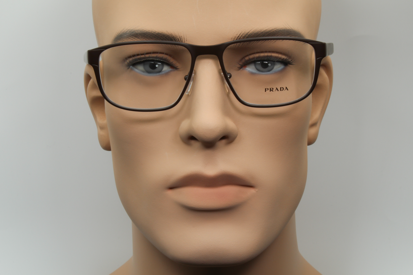 Prada VPR56S  Male Square Glasses Frame Brown, Dark Havana 55mm