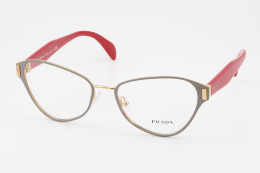 Prada VPR58U  Female Cat Eye Glasses Frame Grey, Pink 53mm