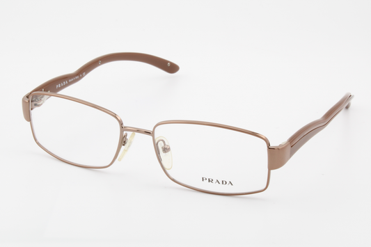 Prada VPR58M  Female Rectangular Glasses Frame Brown/Bronze 53mm