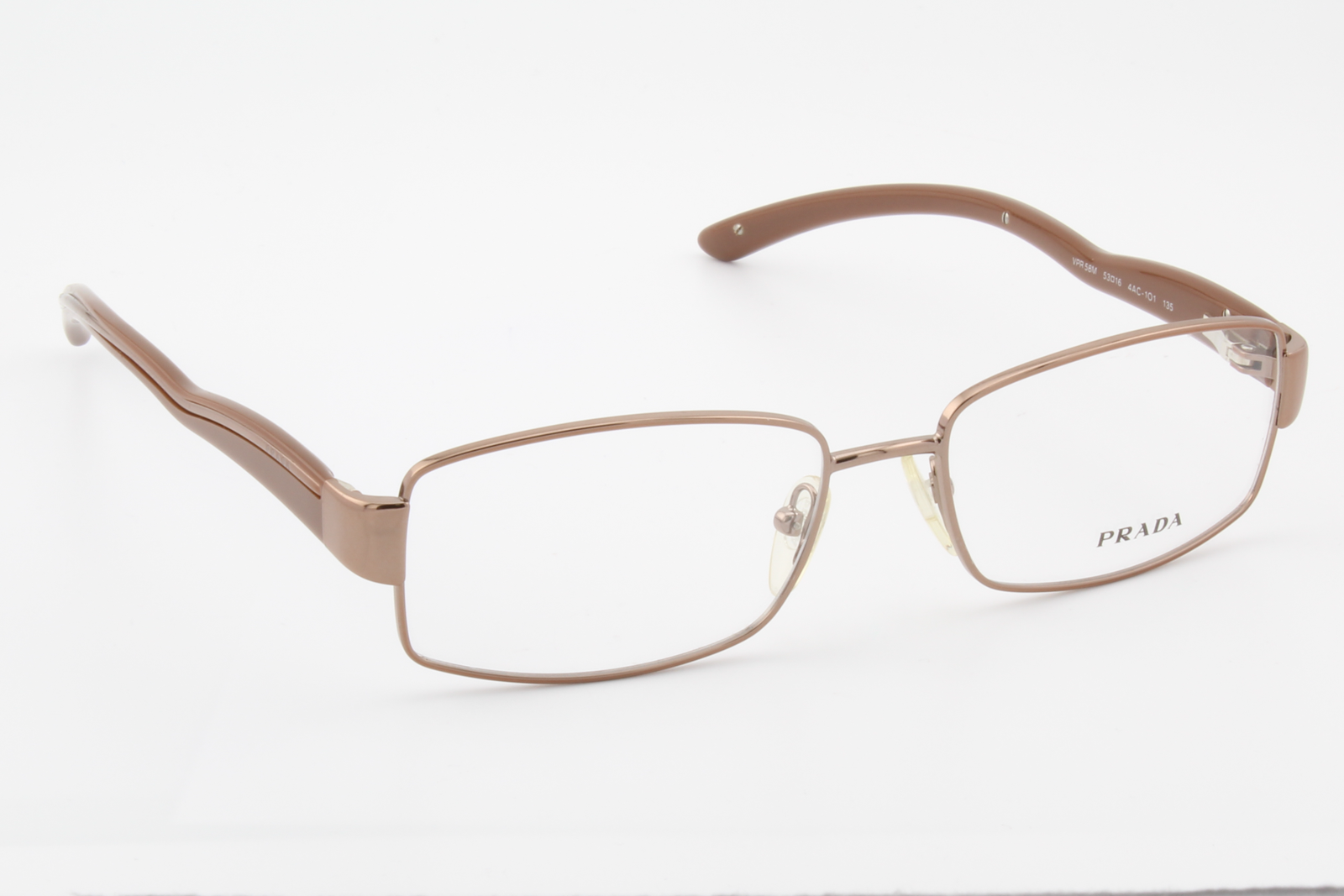 Prada VPR58M  Female Rectangular Glasses Frame Brown/Bronze 53mm