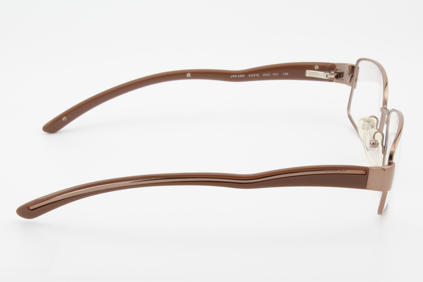 Prada VPR58M  Female Rectangular Glasses Frame Brown/Bronze 53mm