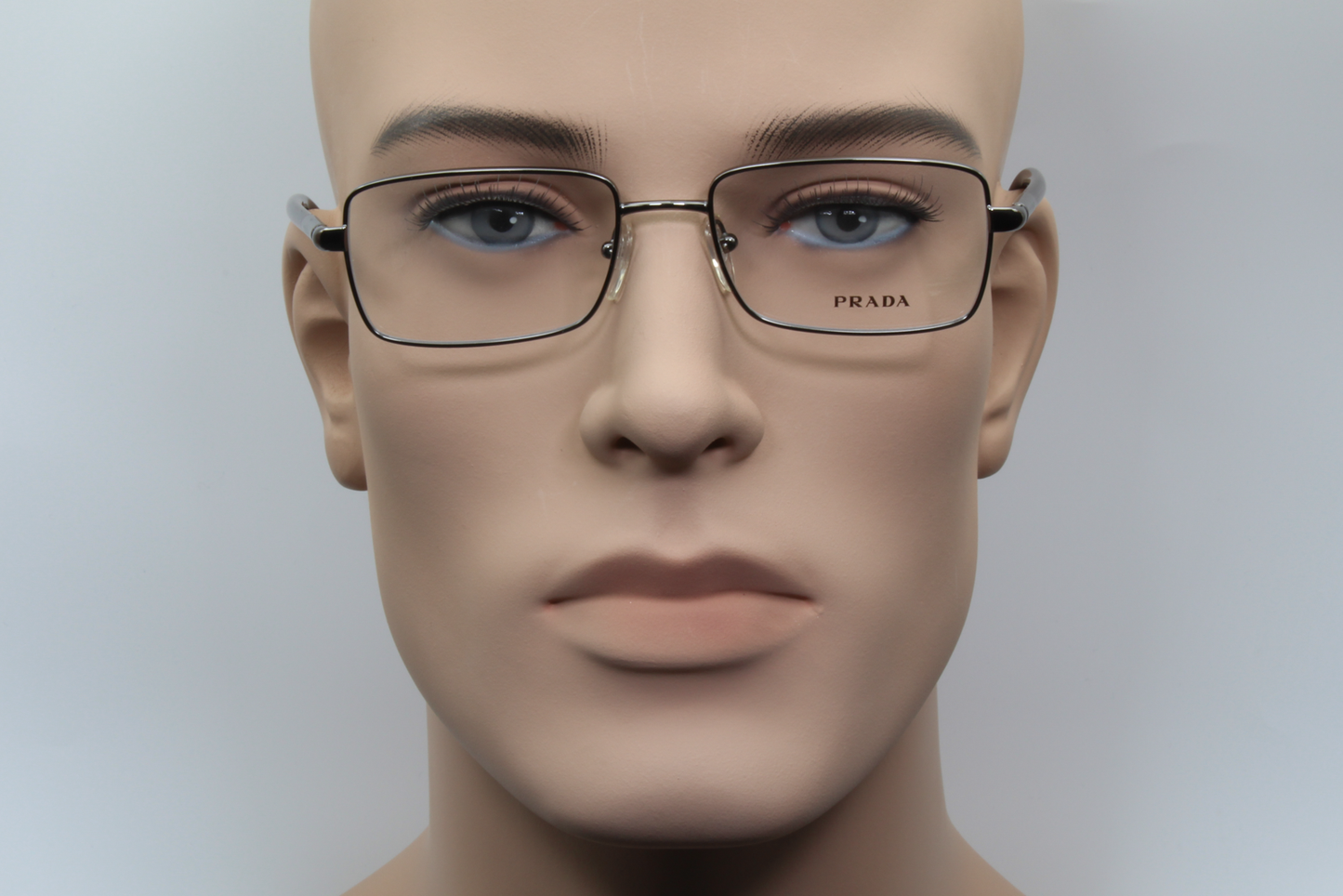 Prada VPR63M  Unisex Rectangular Glasses Frame Gunmetal, Red 52mm