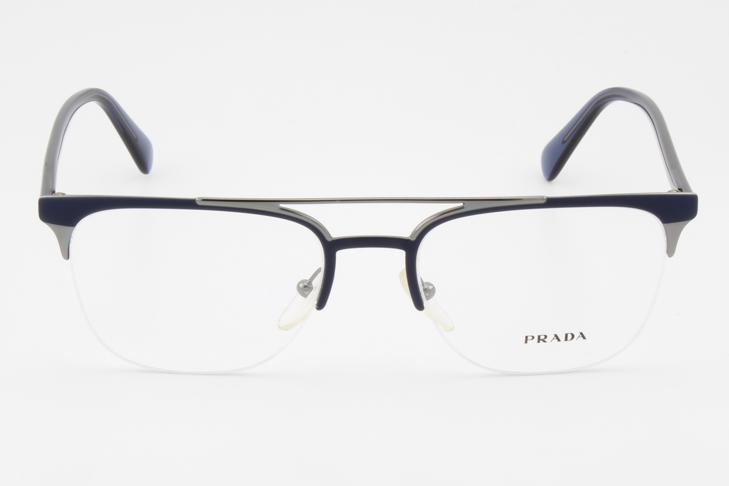 Prada VPR63U  Unisex Square Glasses Frame Matte Blue, Gunmetal 54mm
