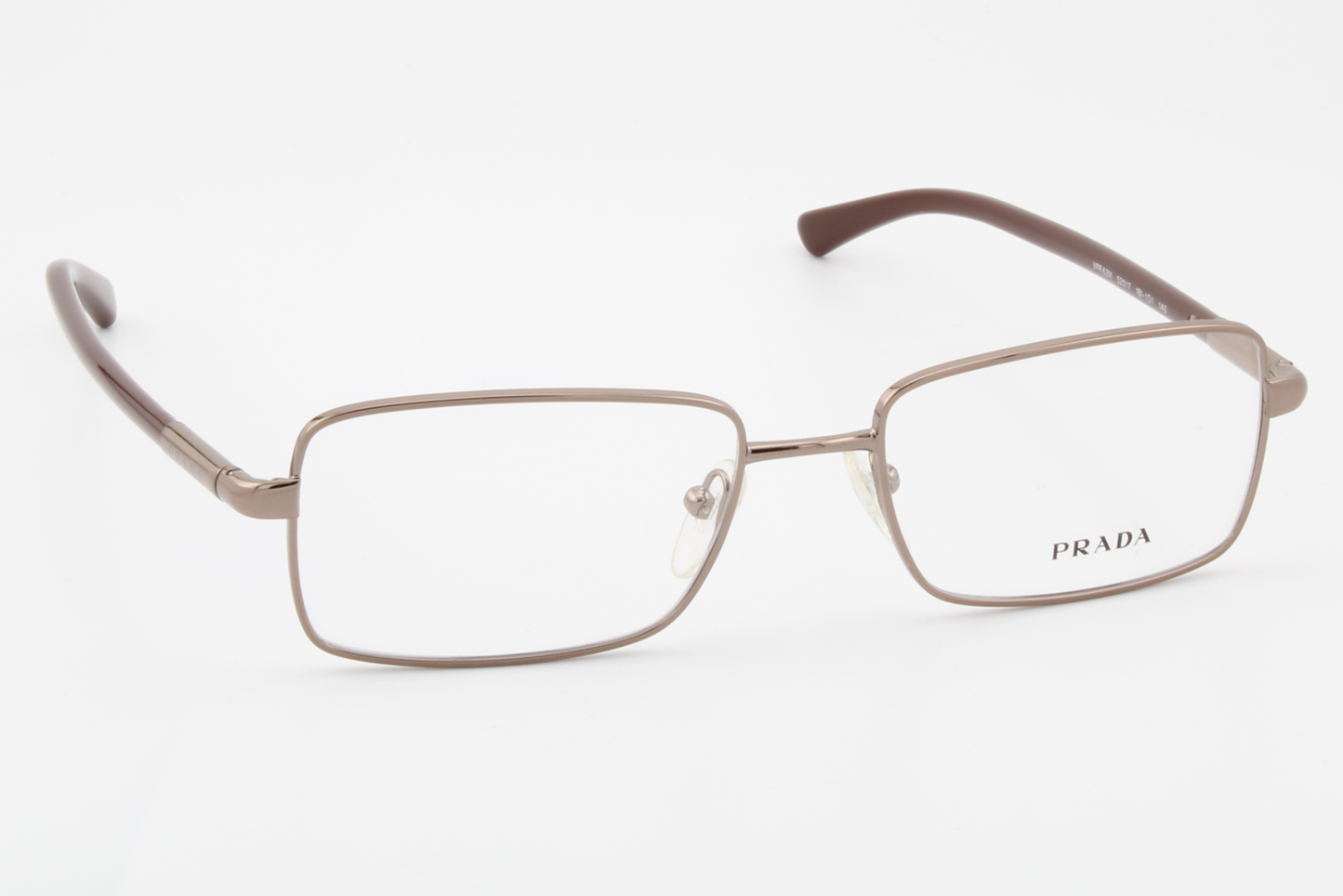 Prada VPR63M  Unisex Rectangular Glasses Frame Gunmetal/Brown 52mm