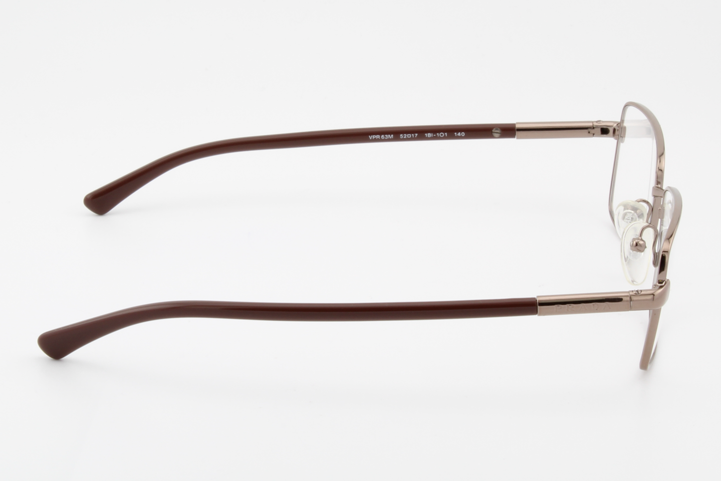 Prada VPR63M  Unisex Rectangular Glasses Frame Gunmetal/Brown 52mm