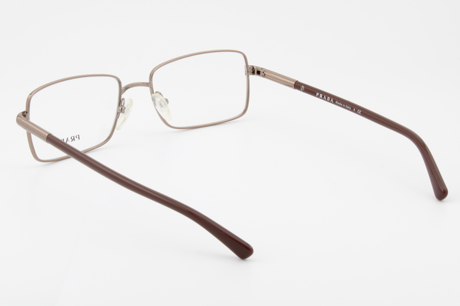 Prada VPR63M  Unisex Rectangular Glasses Frame Gunmetal/Brown 52mm