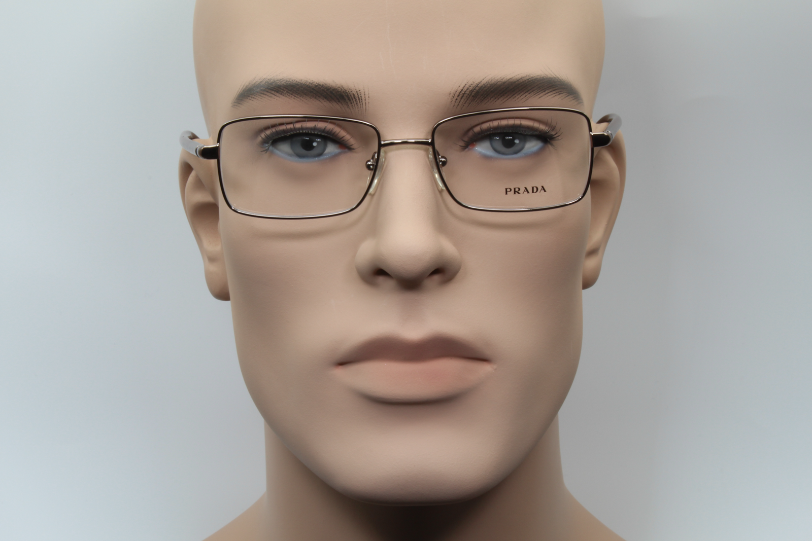 Prada VPR63M  Unisex Rectangular Glasses Frame Gunmetal/Brown 52mm