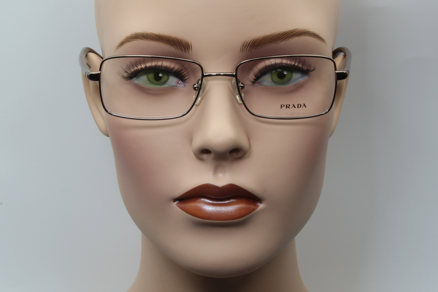 Prada VPR63M  Unisex Rectangular Glasses Frame Gunmetal/Brown 52mm