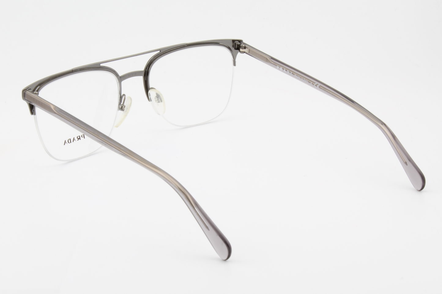 Prada VPR63U  Unisex Square Glasses Frame Black, Gunmetal 54mm