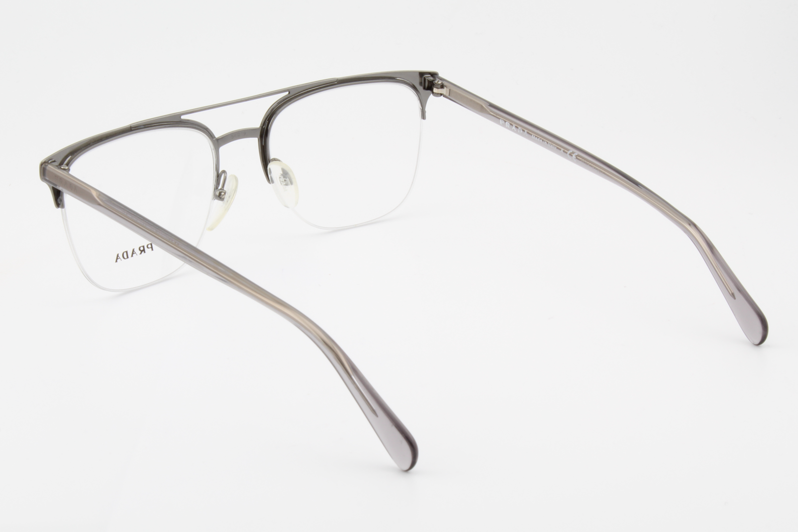 Prada VPR63U  Unisex Square Glasses Frame Black, Gunmetal 54mm