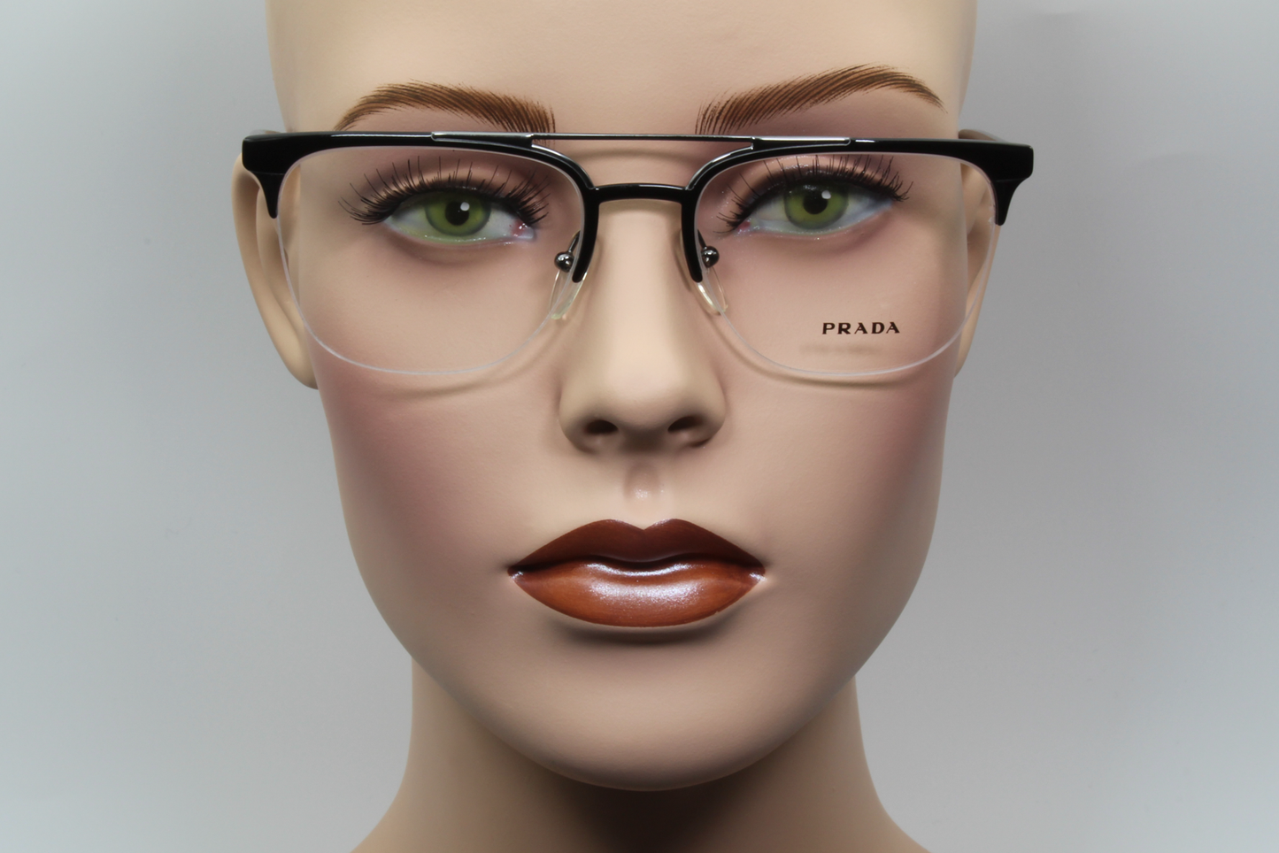 Prada VPR63U  Unisex Square Glasses Frame Black, Gunmetal 54mm