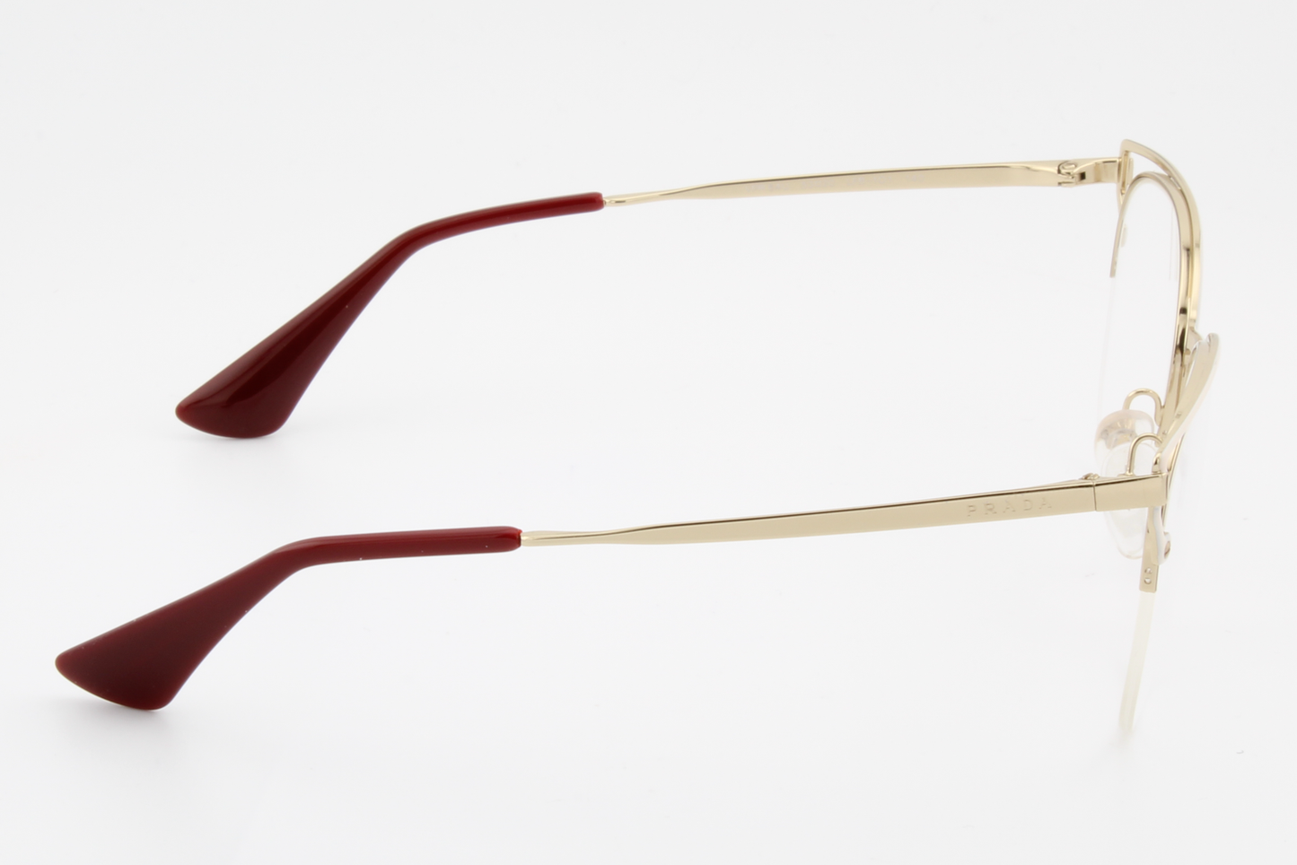 Prada VPR64U  Female Cat Eye Glasses Frame White/Gold/Burgundy 53mm