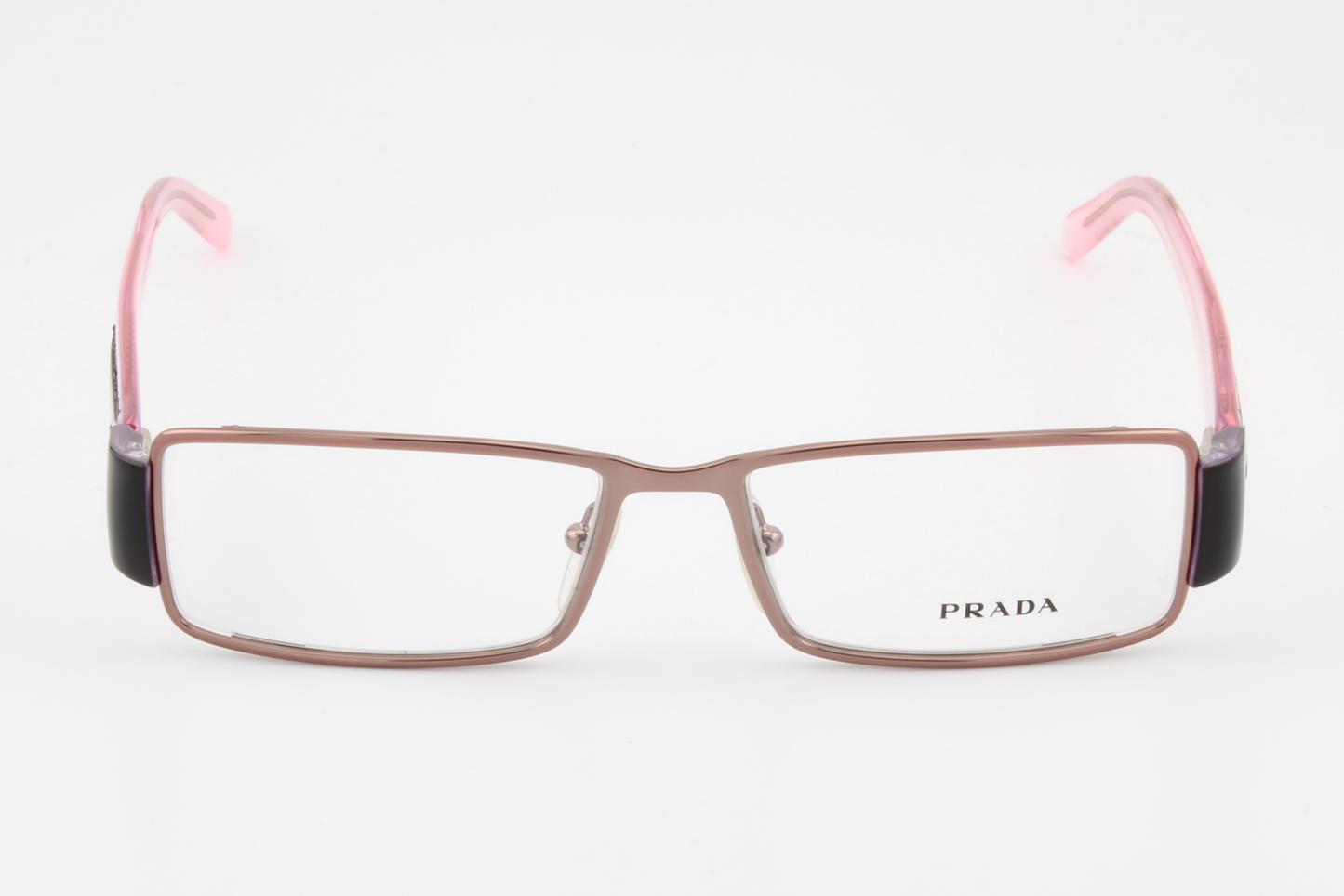 Prada VPR71I  Female Rectangular Glasses Frame Bronze, Black, Pink 52mm
