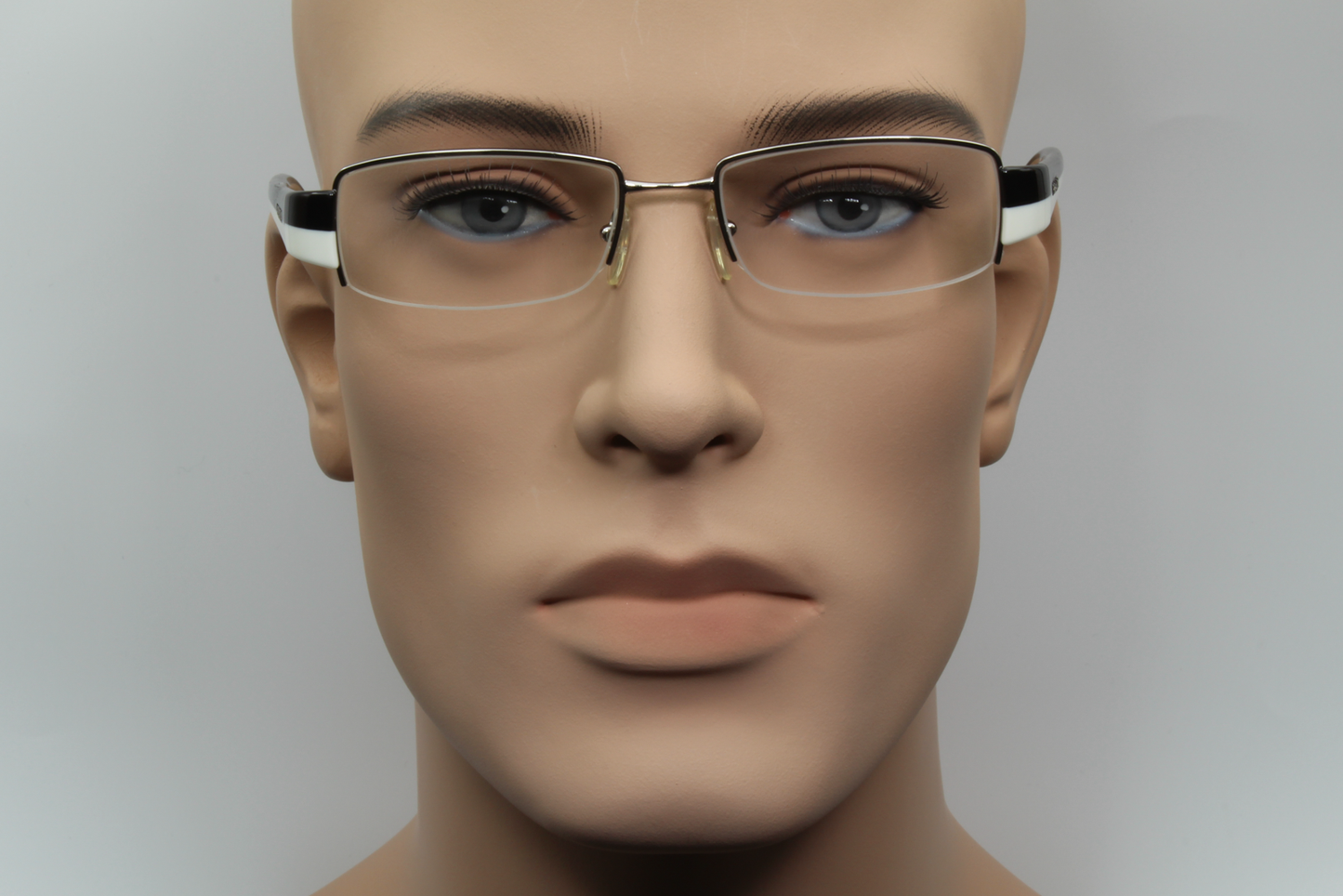 Prada VPR74H  Male Rectangular Glasses Frame Silver, Black, White 51mm