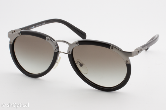 Prada SPR01T 1AB-0A7 Mens Full Rim Sunglasses Black 56mm