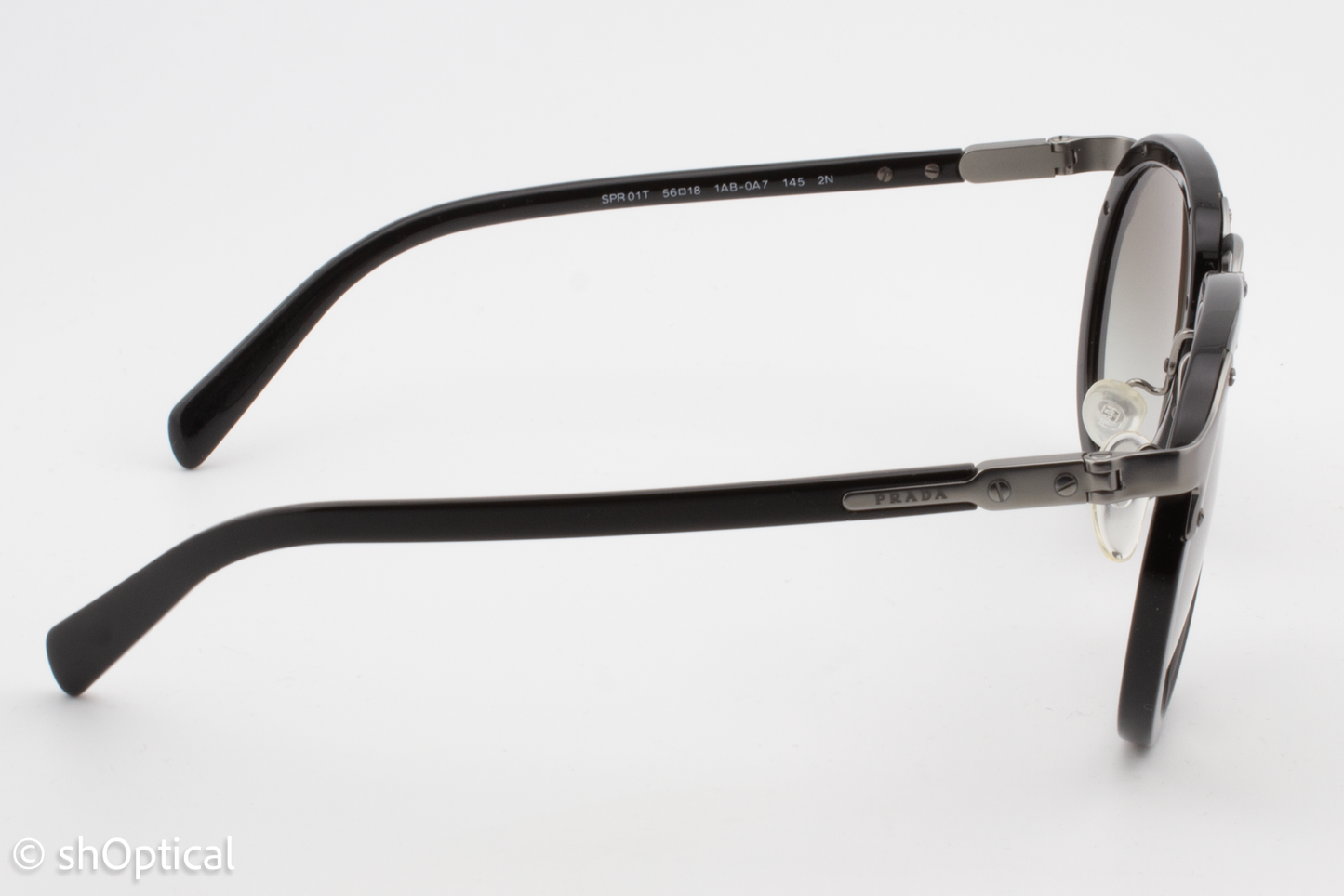 Prada SPR01T 1AB-0A7 Mens Full Rim Sunglasses Black 56mm