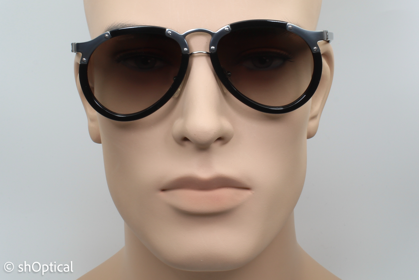 Prada SPR01T 1AB-0A7 Mens Full Rim Sunglasses Black 56mm