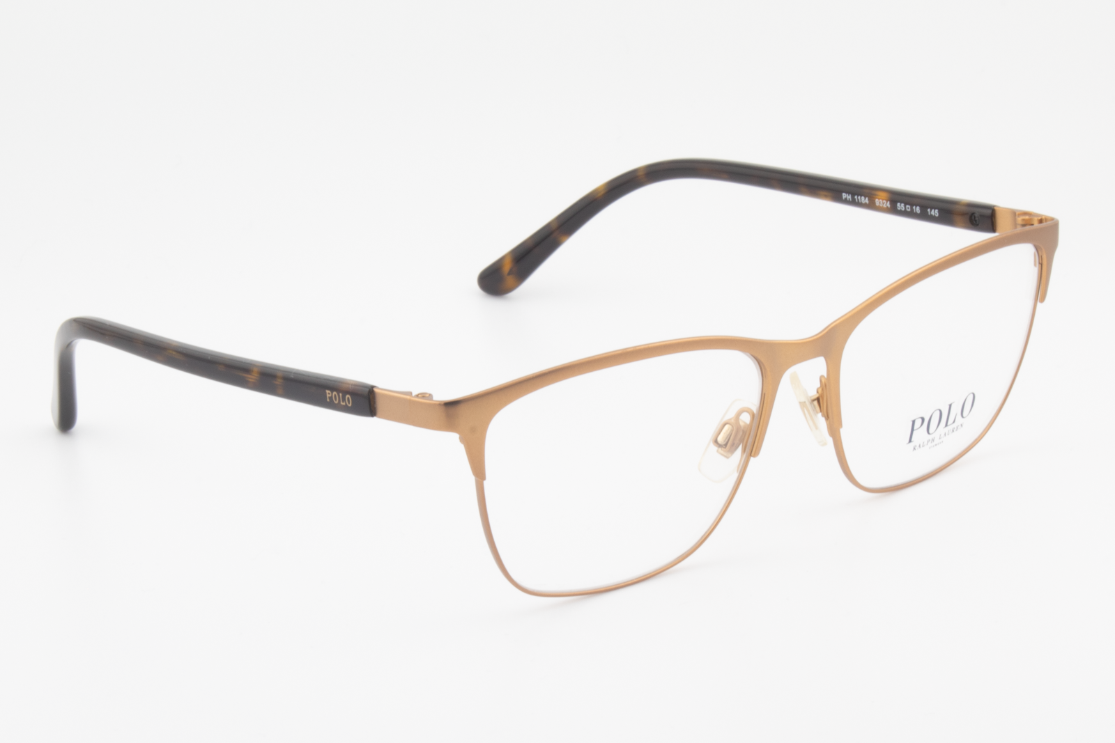 Polo Ralph Lauren PH1184  Male Square Glasses Frame Semi Shiny Bronze Brown 55mm