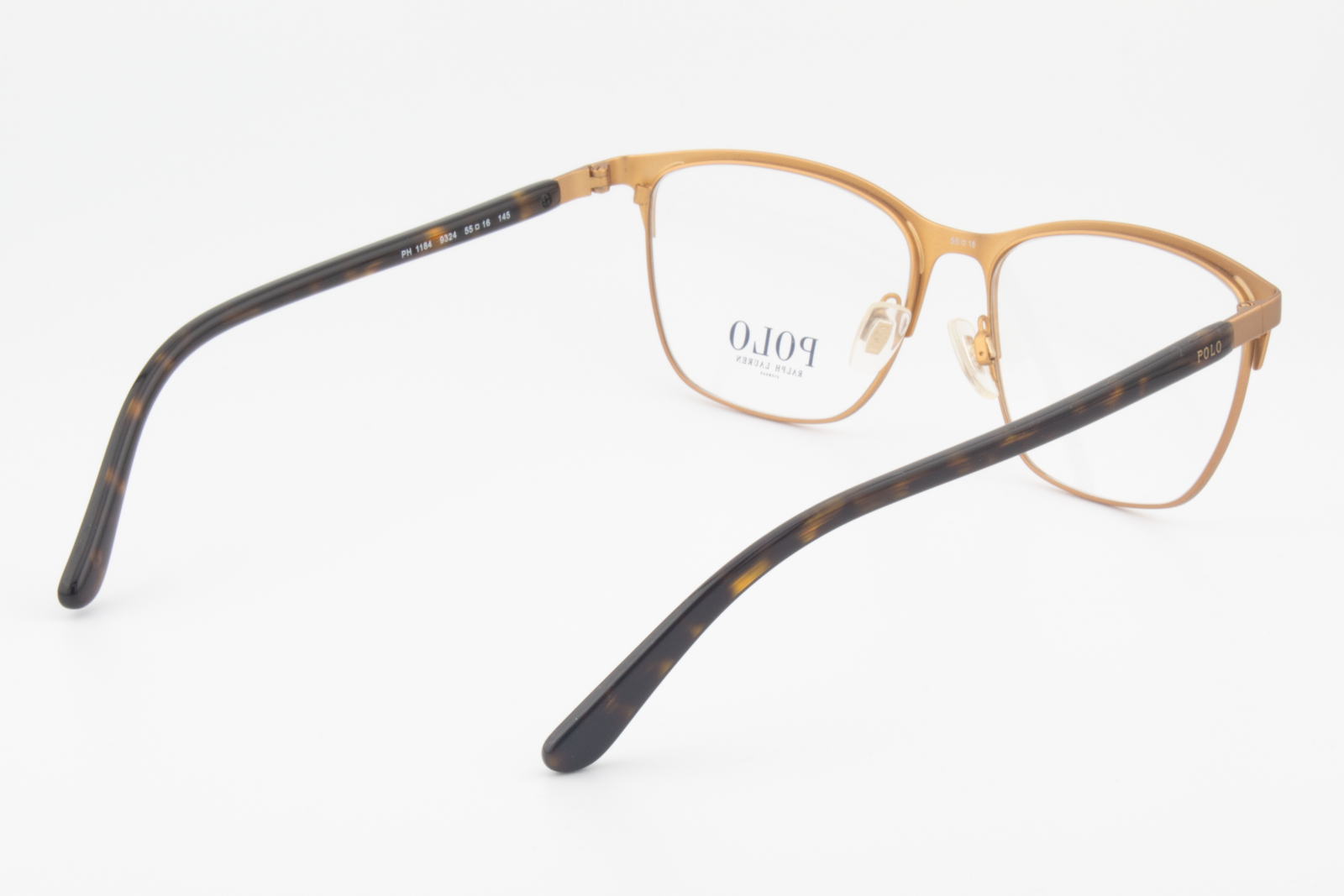 Polo Ralph Lauren PH1184  Male Square Glasses Frame Semi Shiny Bronze Brown 55mm