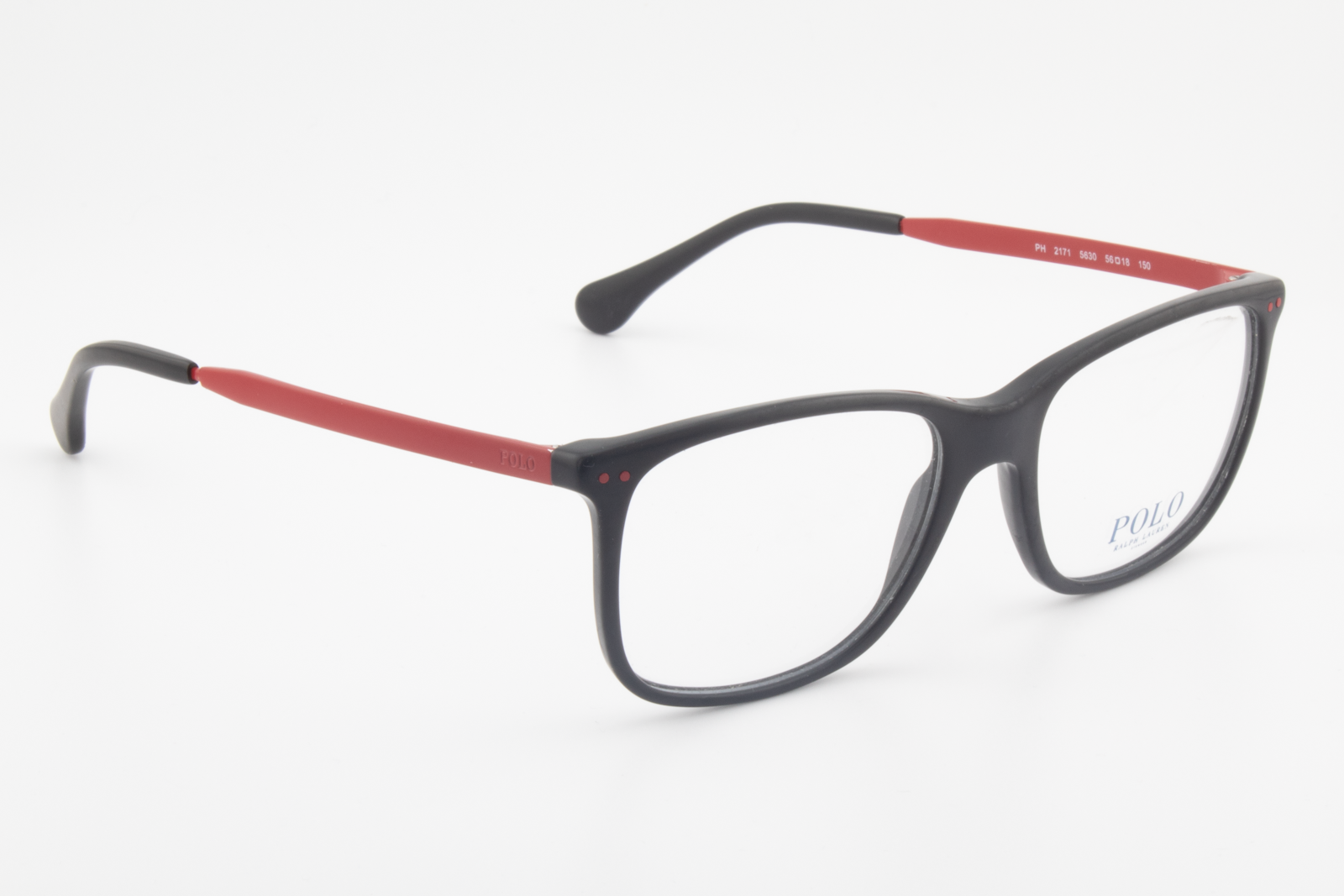 Polo Ralph Lauren PH2171  Male Rectangular Glasses Frame Black & Red 56mm