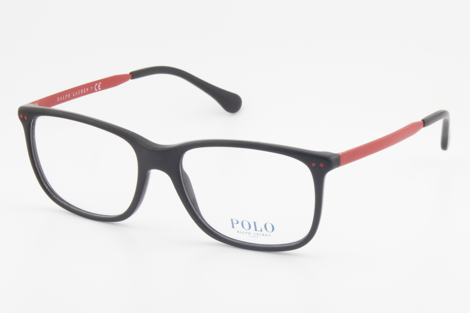 Polo Ralph Lauren PH2171  Male Rectangular Glasses Frame Black & Red 56mm