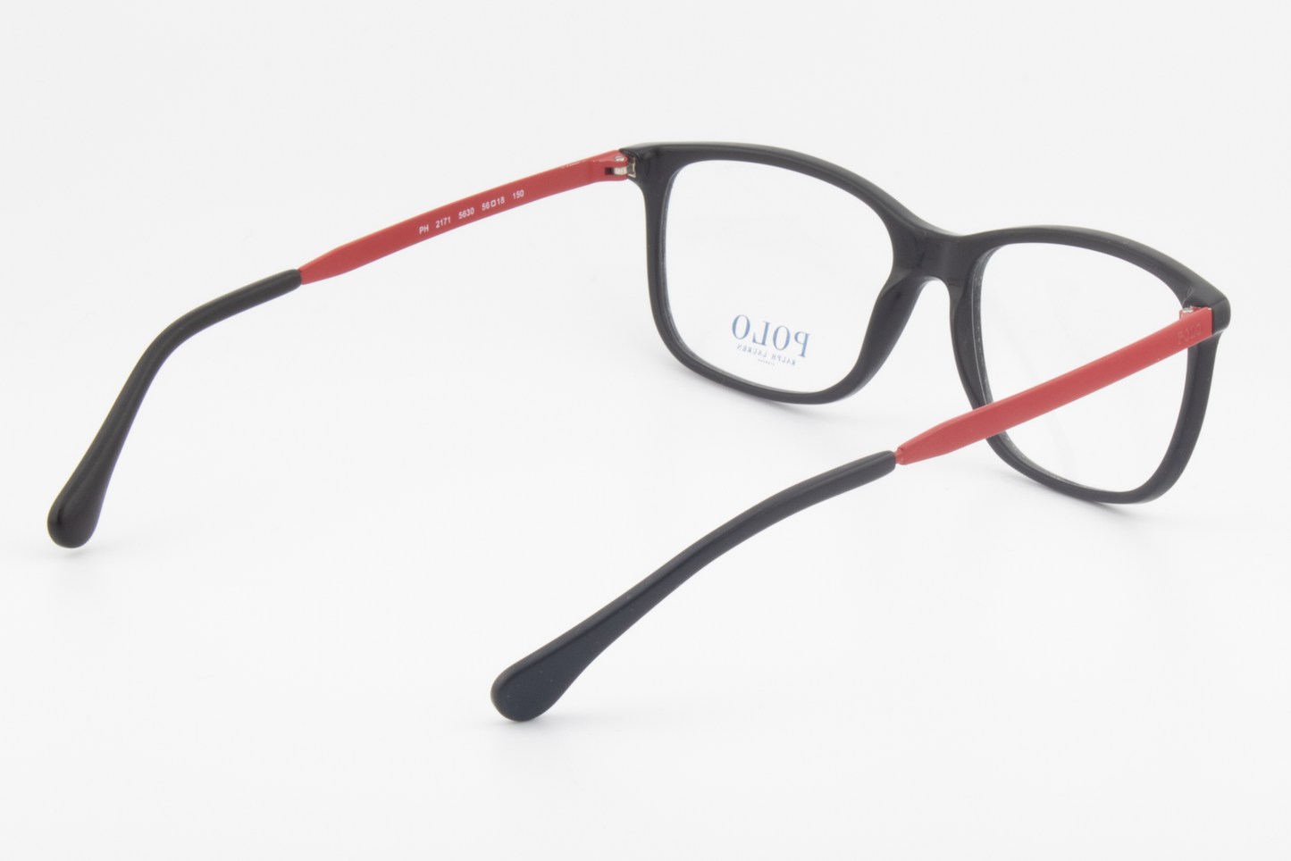Polo Ralph Lauren PH2171  Male Rectangular Glasses Frame Black & Red 56mm