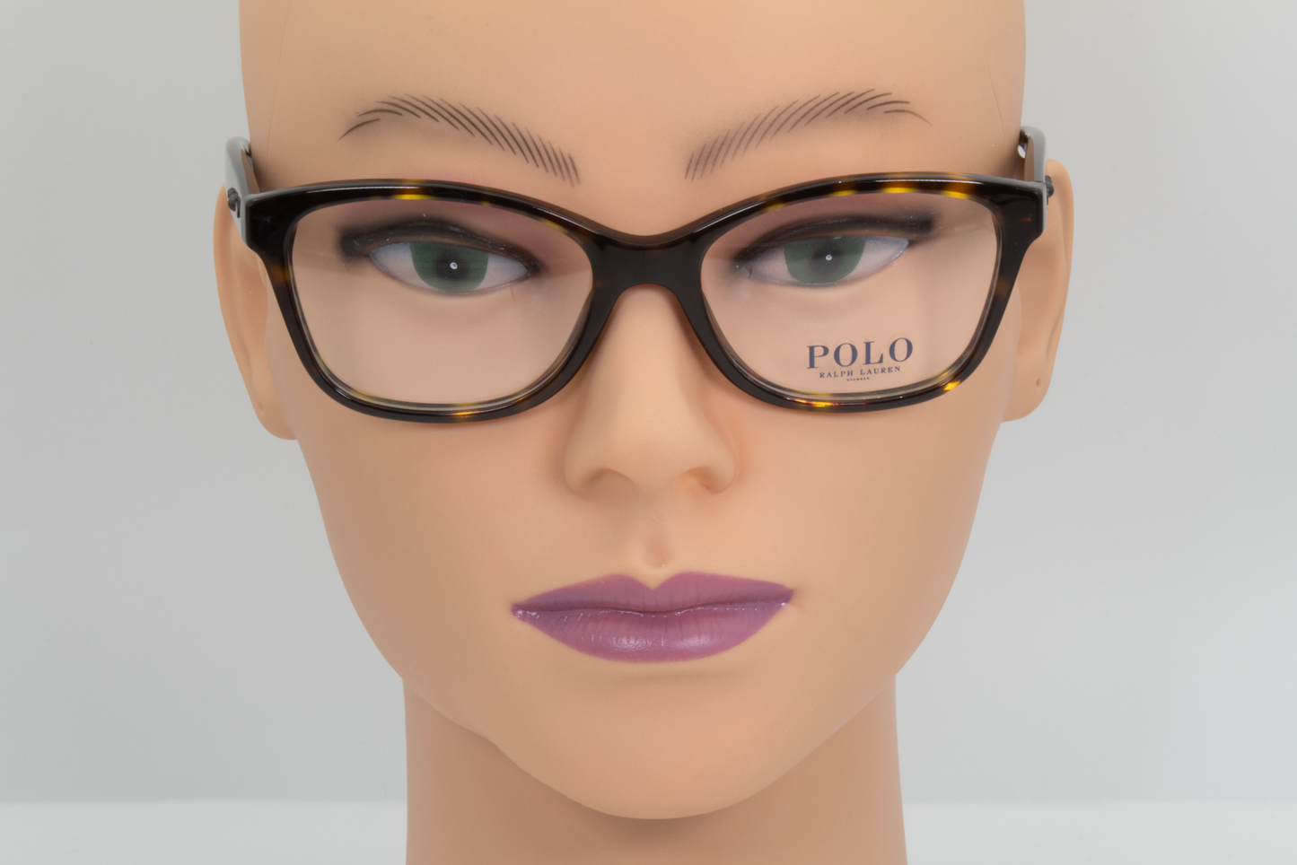 Polo Ralph Lauren PH2198  Female Cat Eye Glasses Frame Polished Dark Havana And Black 52mm