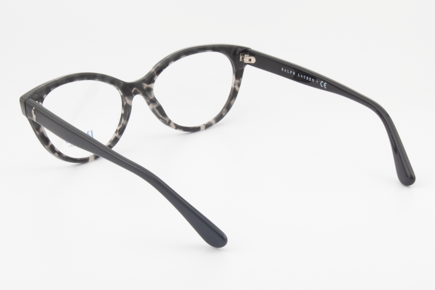Polo Ralph Lauren PH2204  Female Cat Eye Glasses Frame Polished Black on Black Havana 53mm