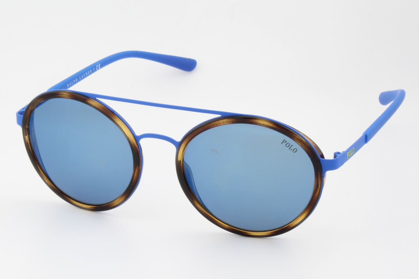 Polo Ralph Lauren PH3103 9318/55 Womens Full Rim Sunglasses Matte Royal Blue and tortoiseshell 53mm
