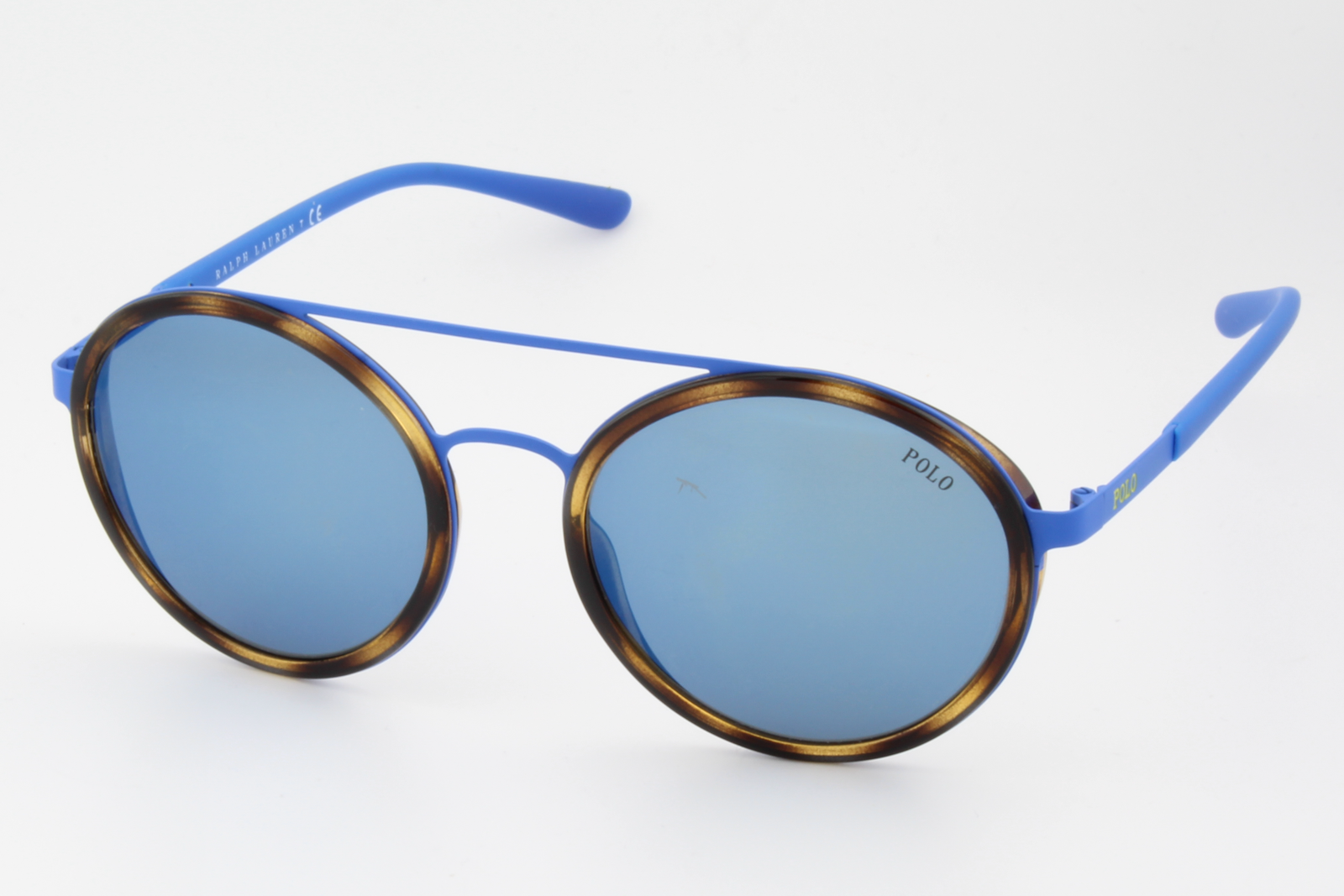 Polo Ralph Lauren PH3103 9318/55 Womens Full Rim Sunglasses Matte Royal Blue and tortoiseshell 53mm