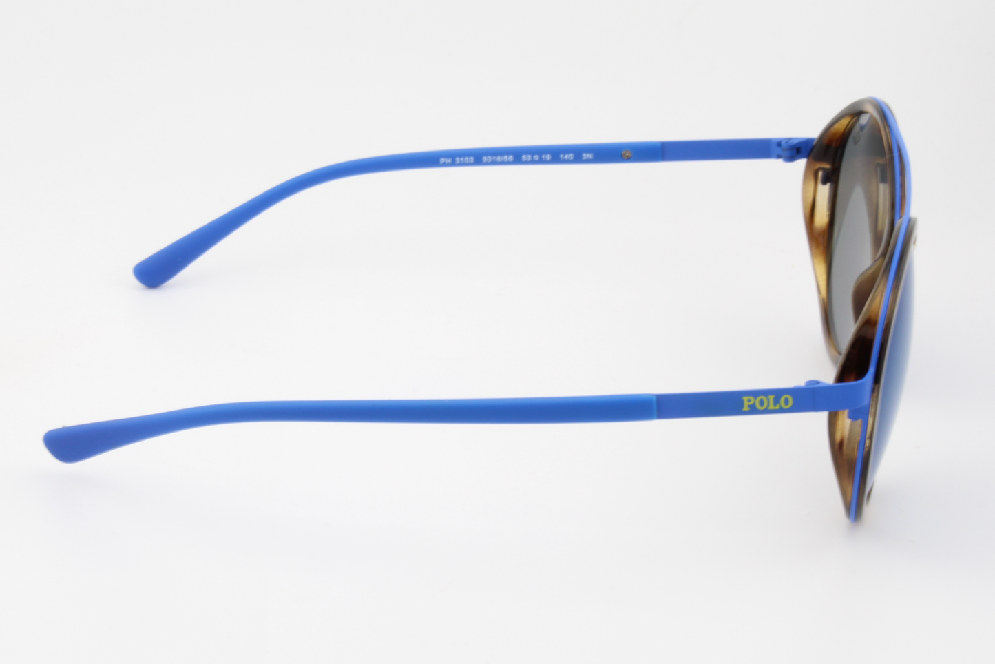 Polo Ralph Lauren PH3103 9318/55 Womens Full Rim Sunglasses Matte Royal Blue and tortoiseshell 53mm