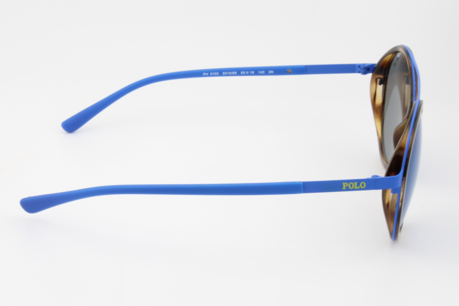 Polo Ralph Lauren PH3103 9318/55 Womens Full Rim Sunglasses Matte Royal Blue and tortoiseshell 53mm