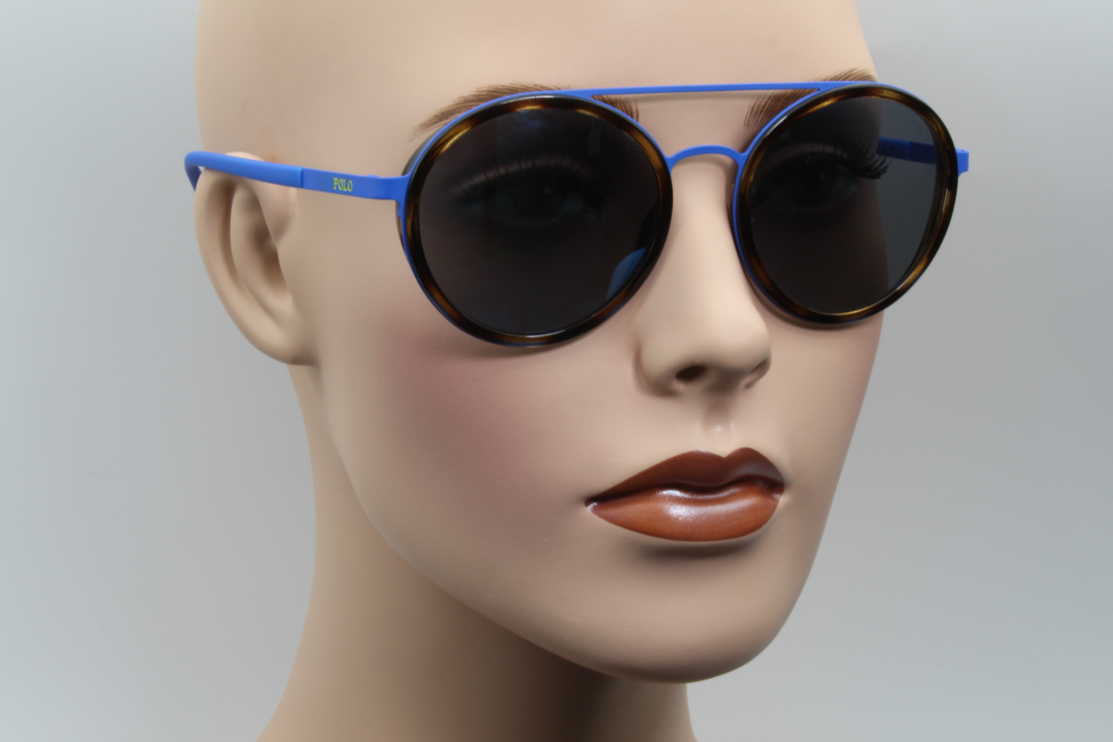 Polo Ralph Lauren PH3103 9318/55 Womens Full Rim Sunglasses Matte Royal Blue and tortoiseshell 53mm